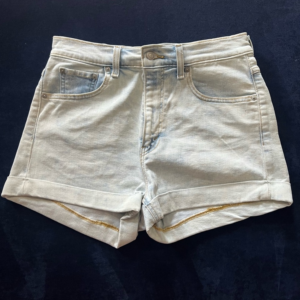Levi’s Lightwash Acid Wash Denim High Waist Jean Shorts Size 30 EUC